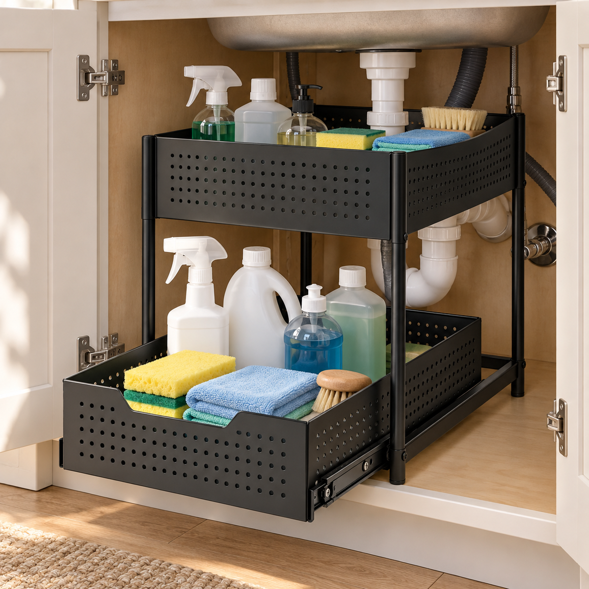 Two-Tier Pull-Out Under-Sink Organizer