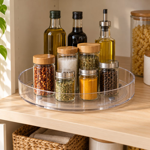 Clear Rotating Lazy Susan Turntable