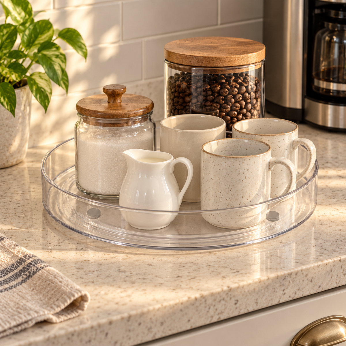 Clear Rotating Lazy Susan Turntable