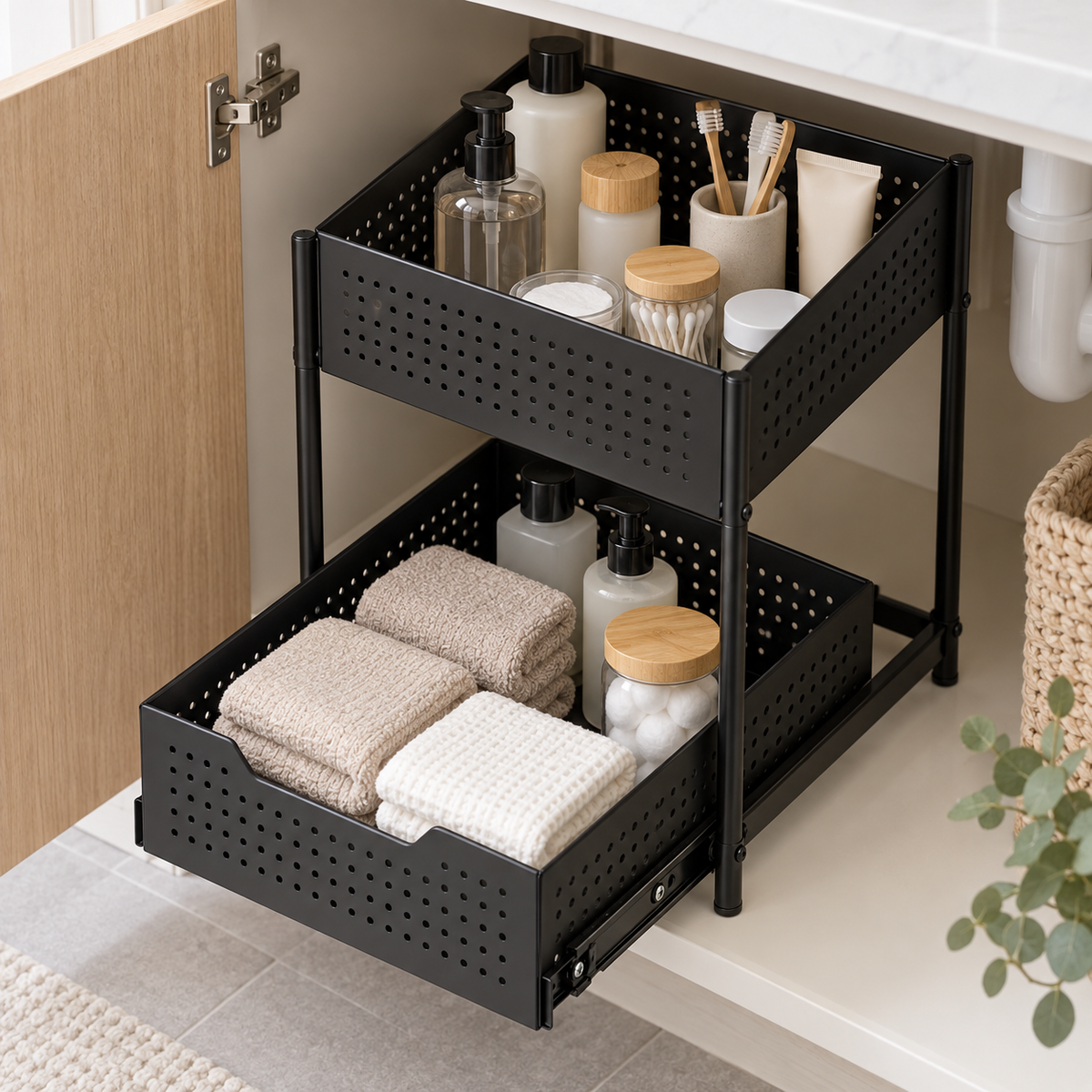 Two-Tier Pull-Out Under-Sink Organizer